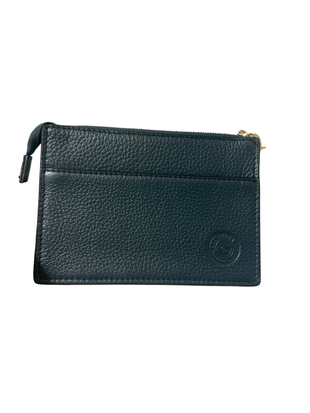 Spartina 449 Forest Green Pebbled Leather Wristlet with Gold Accent - Picture 2 of 16